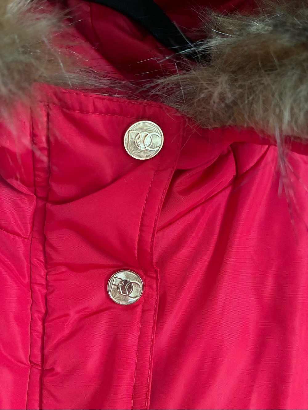 Rocawear Artic Blast Red Faux Fur Hooded winter Puffer Parka adjustable coat 3x - Picture 4 of 10
